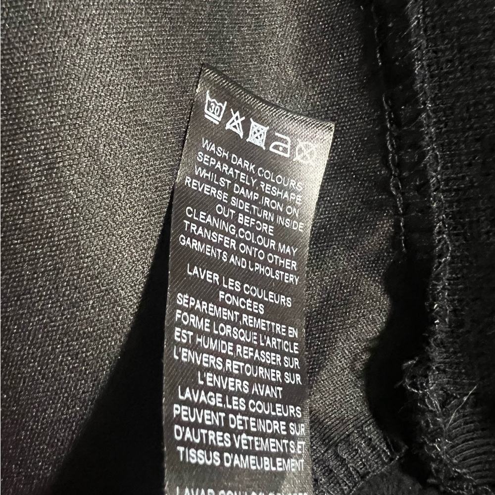 ASOS Women Size 6 Black Long Sleeve Hooded Dress/ Hoodie Metallic New - Picture 9 of 9